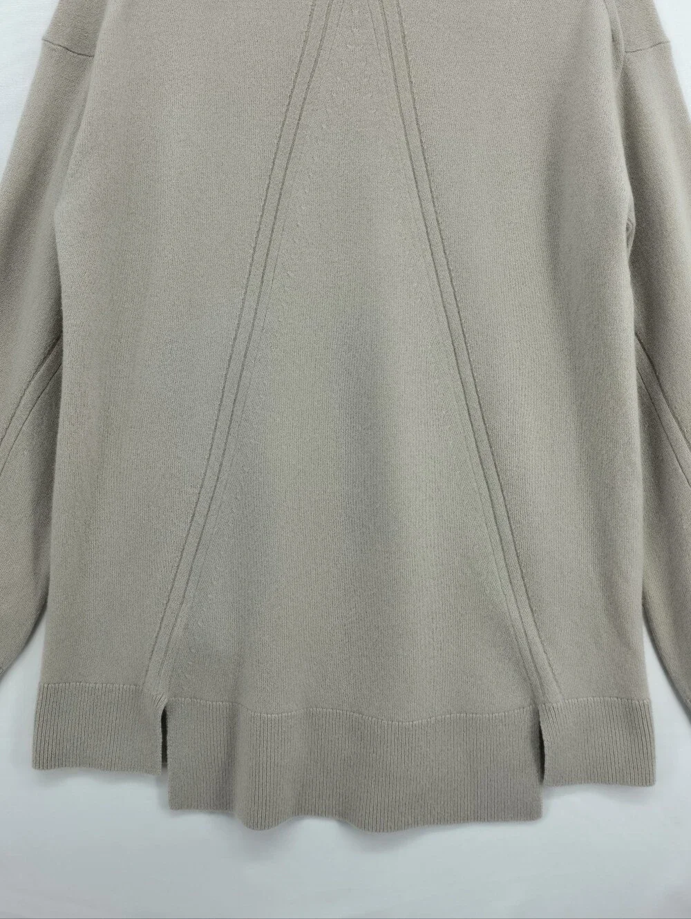 Rag & Bone 100% Cashmere Mock Neck Sweater Taupe Oversized Size Medium